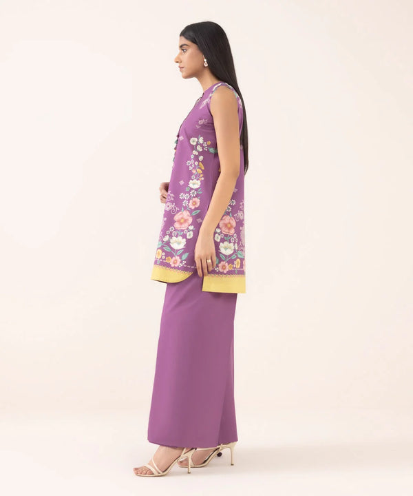 3 Piece - Printed Cotton Suit