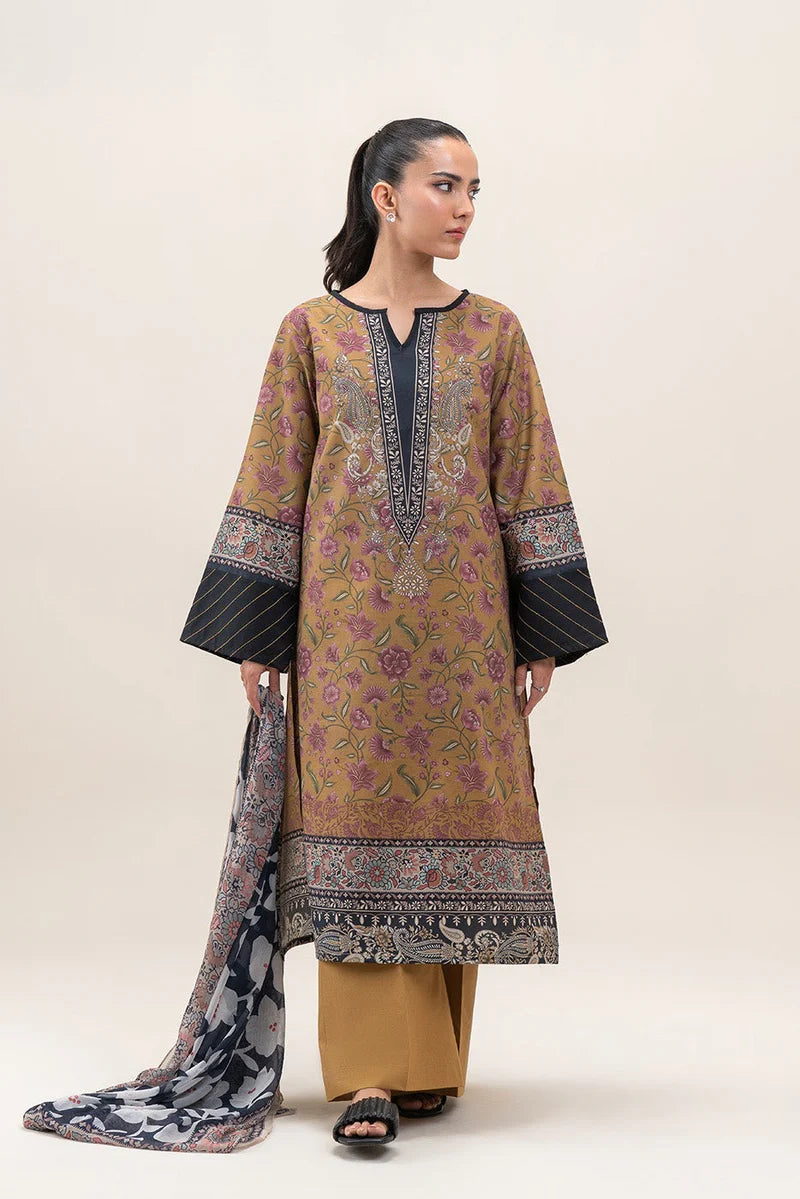 BeechTree Printed Lawn 3PC Unstitched Suit 001014