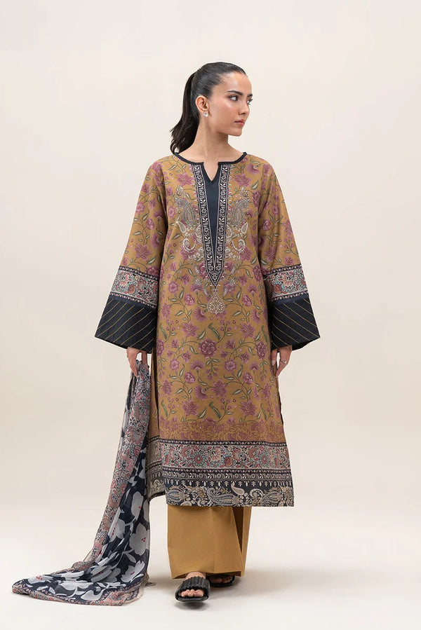 BeechTree Printed Lawn 3PC Unstitched Suit 001014