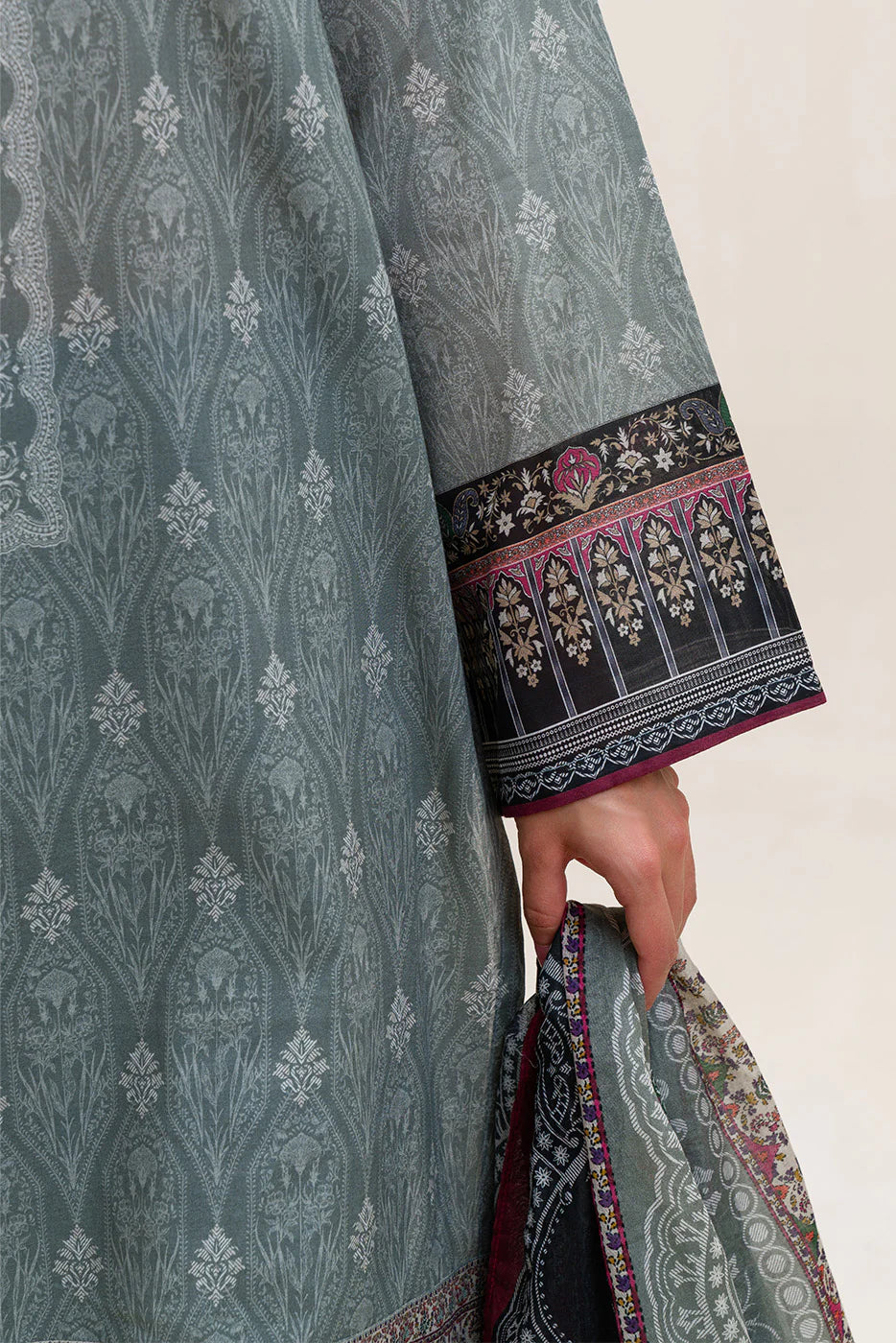 3 PIECE PRINTED LAWN SUIT-SAGE DREAM (UNSTITCHED)