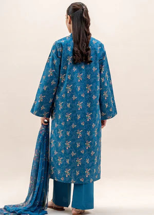 2 PIECE EMBROIDERED LAWN SUIT-COBALT FERN (UNSTITCHED)