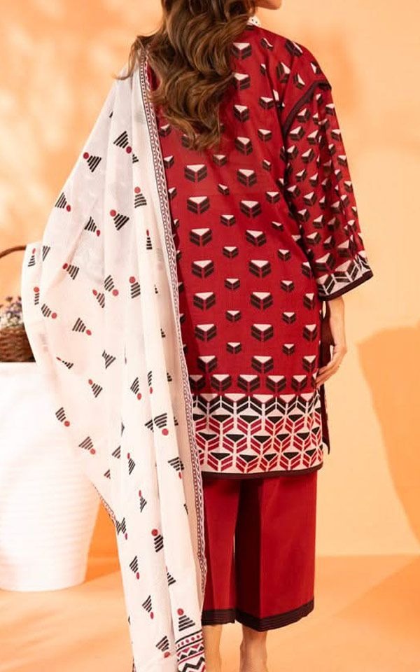 Alkaram Vivid Burgundy Lawn Suit
